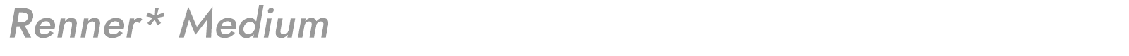 Renner* font preview